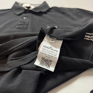 Stone Island Black Long Sleeve Polo Shirt - XL