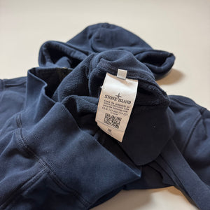 Stone Island Navy Zip Up Hoodie - XL
