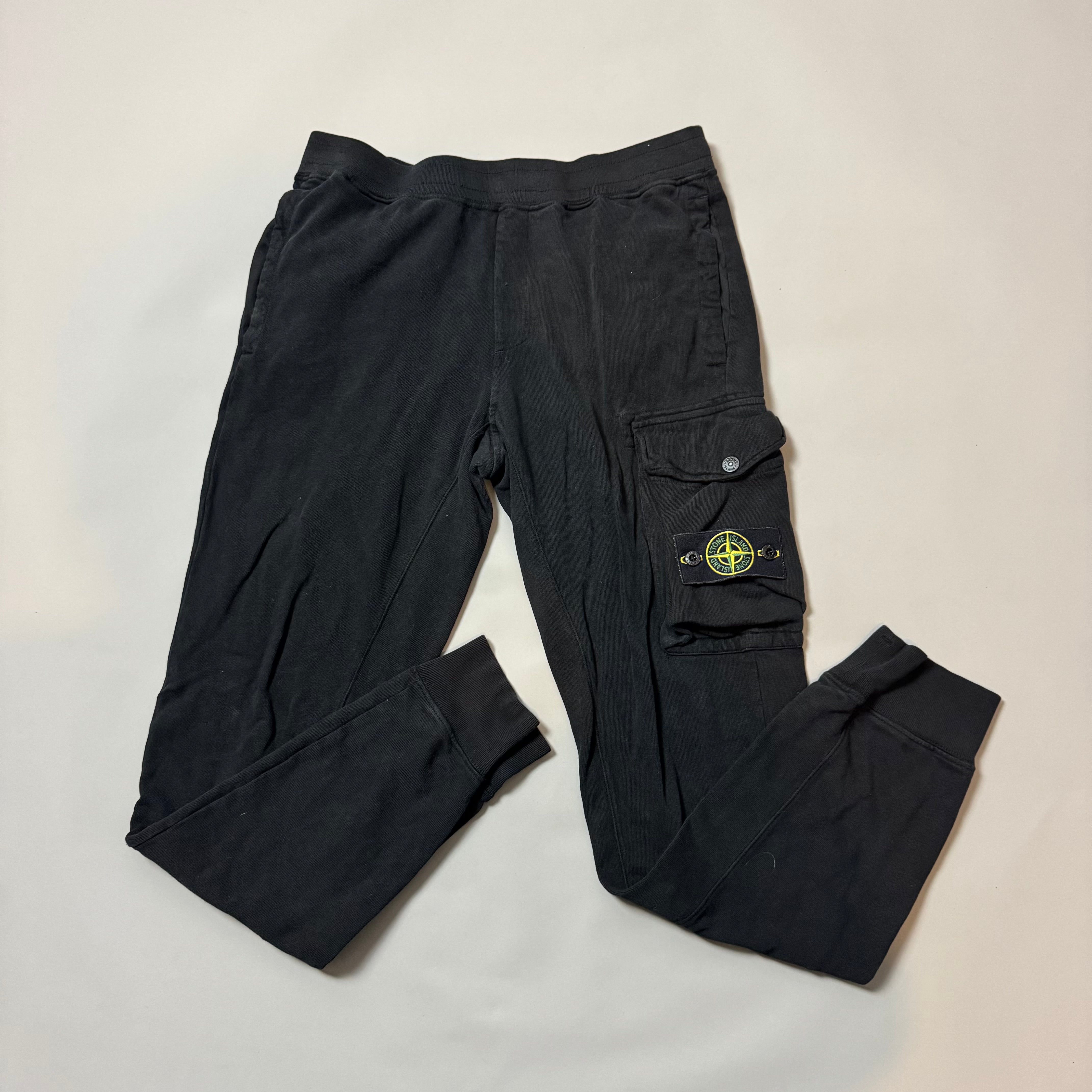 Stone Island Black Joggers - Medium