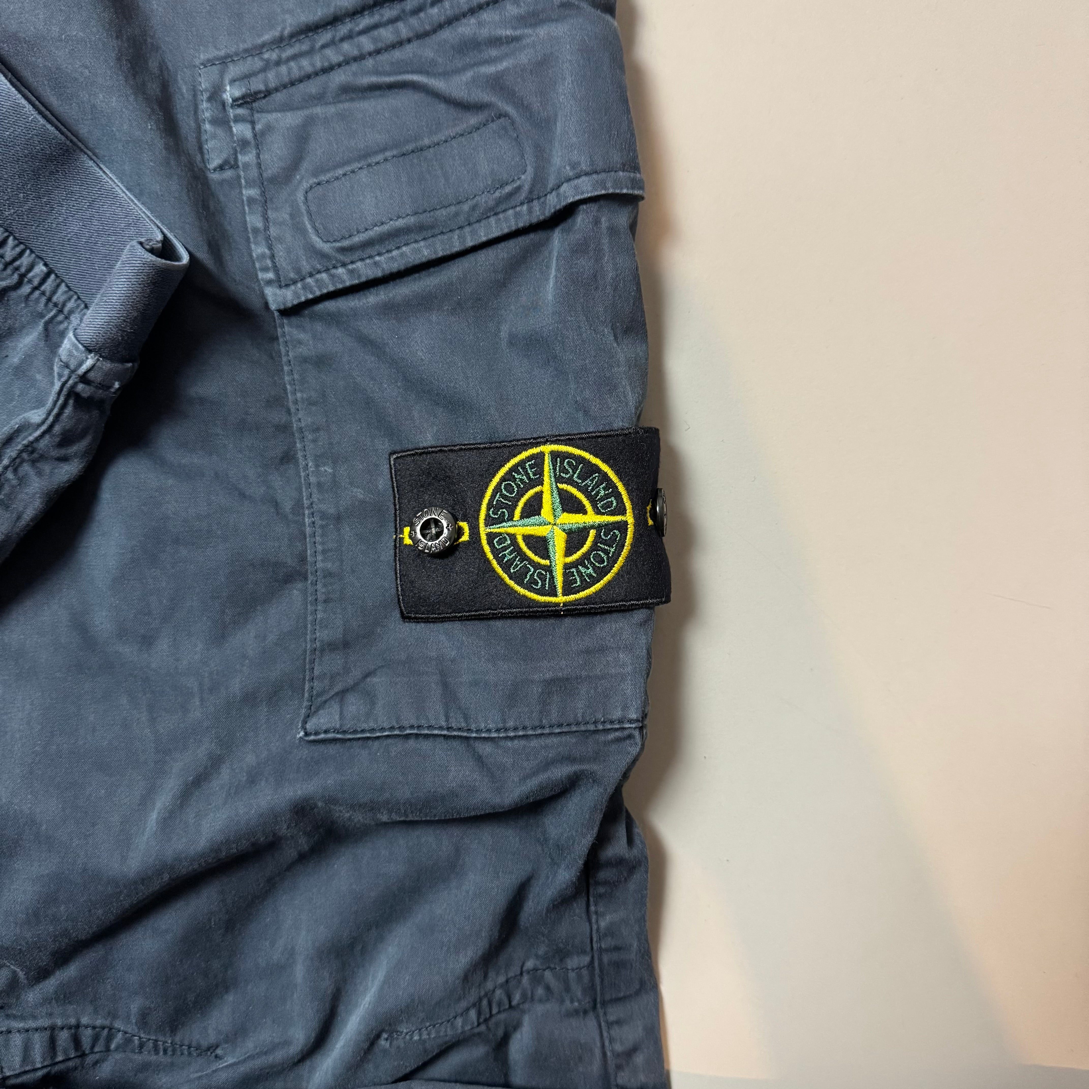 Stone Island Blue RE-T Cargo Trousers - W30