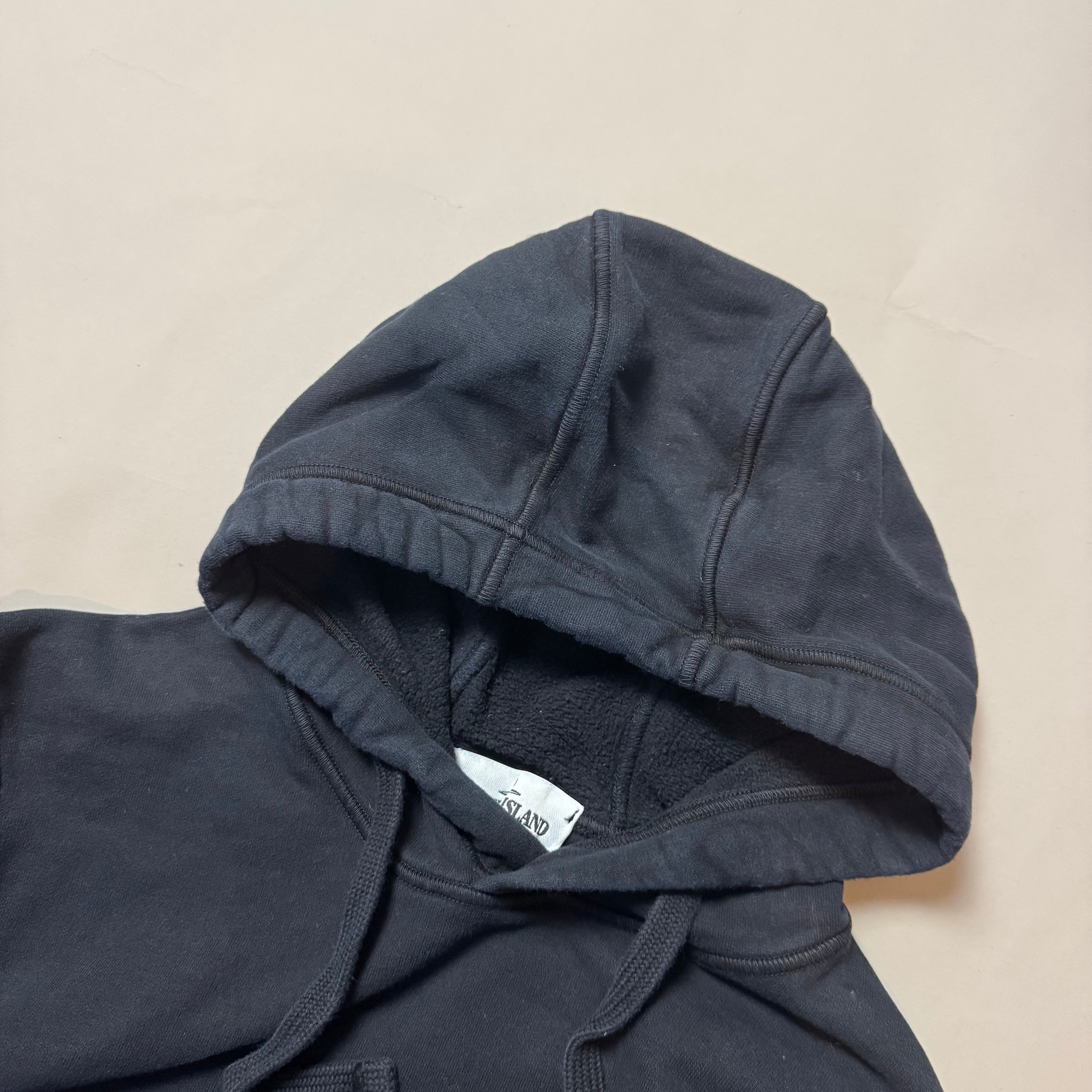 Stone Island Navy Blue Hoodie - Medium
