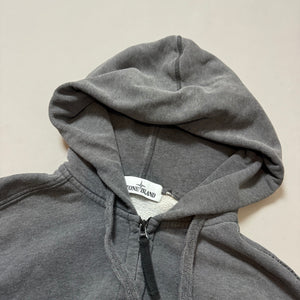 Stone Island Grey Zip Up Hoodie - Medium