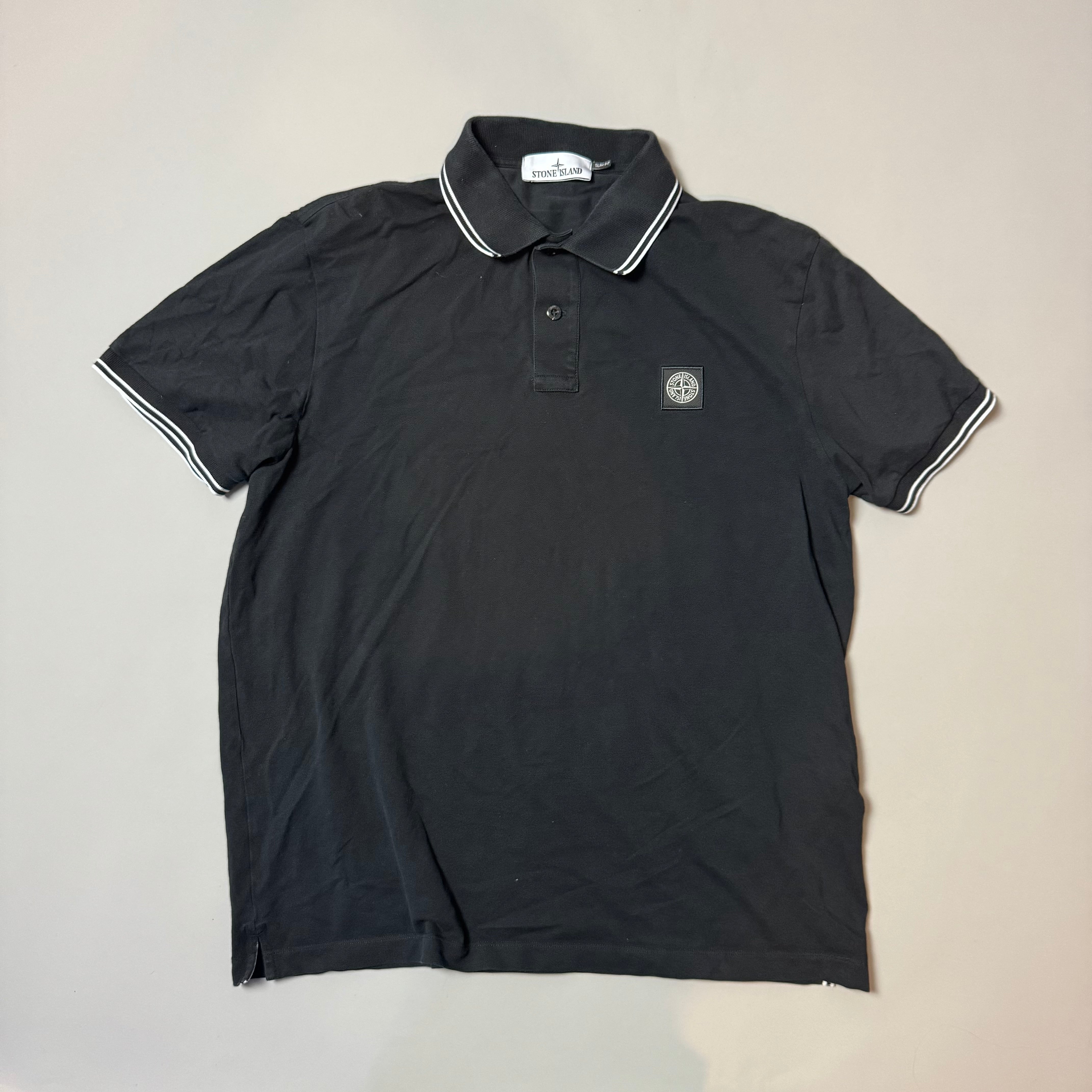 Stone Island Black Polo Shirt - XXL