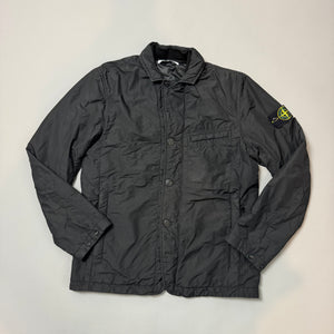 Stone Island Black O-Cotton & R-Nylon Insulated Blazer - Medium