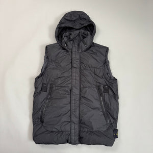Stone Island Black Crinkle Reps R NY Down Gilet - Small