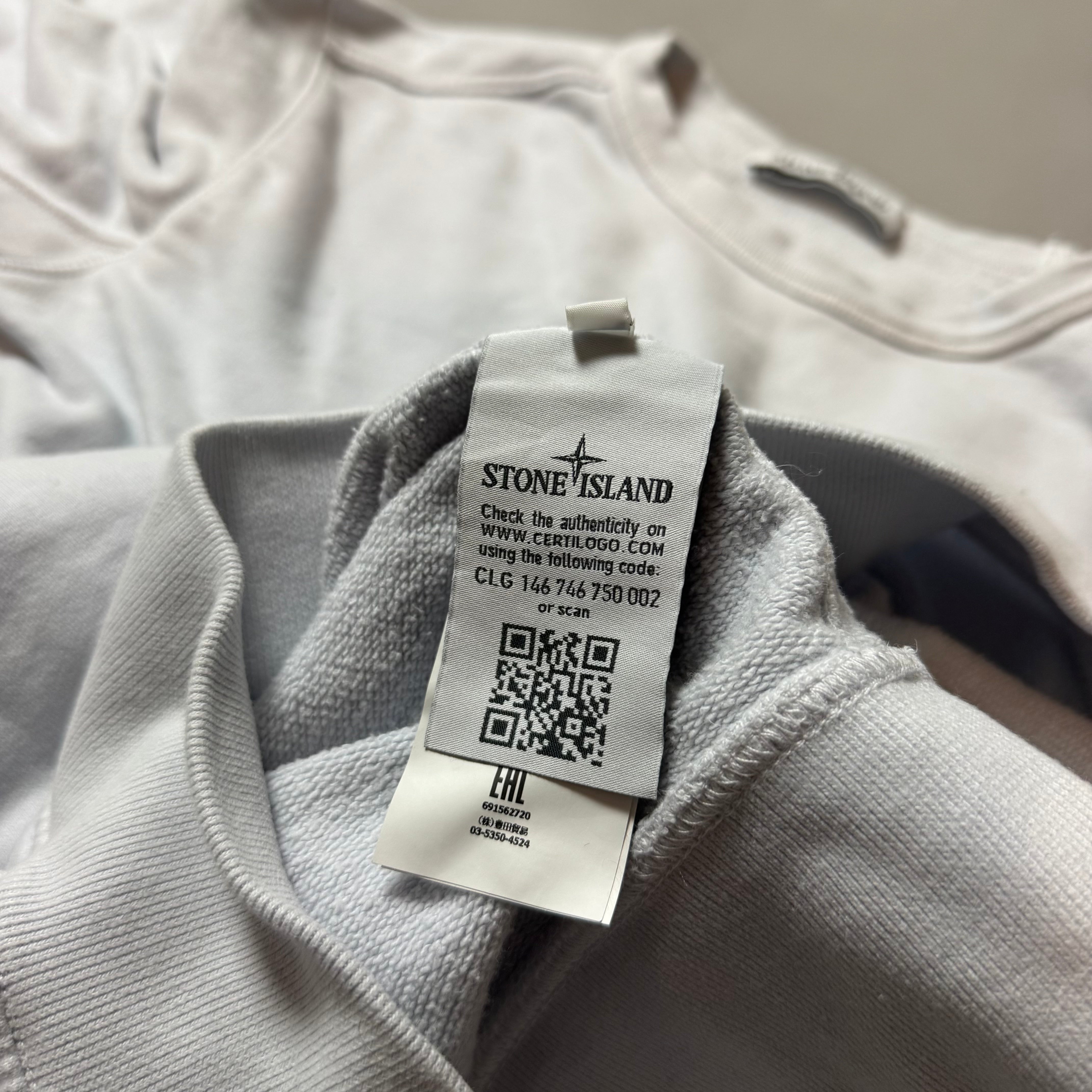 Stone Island Ice Blue Sweatshirt - Medium