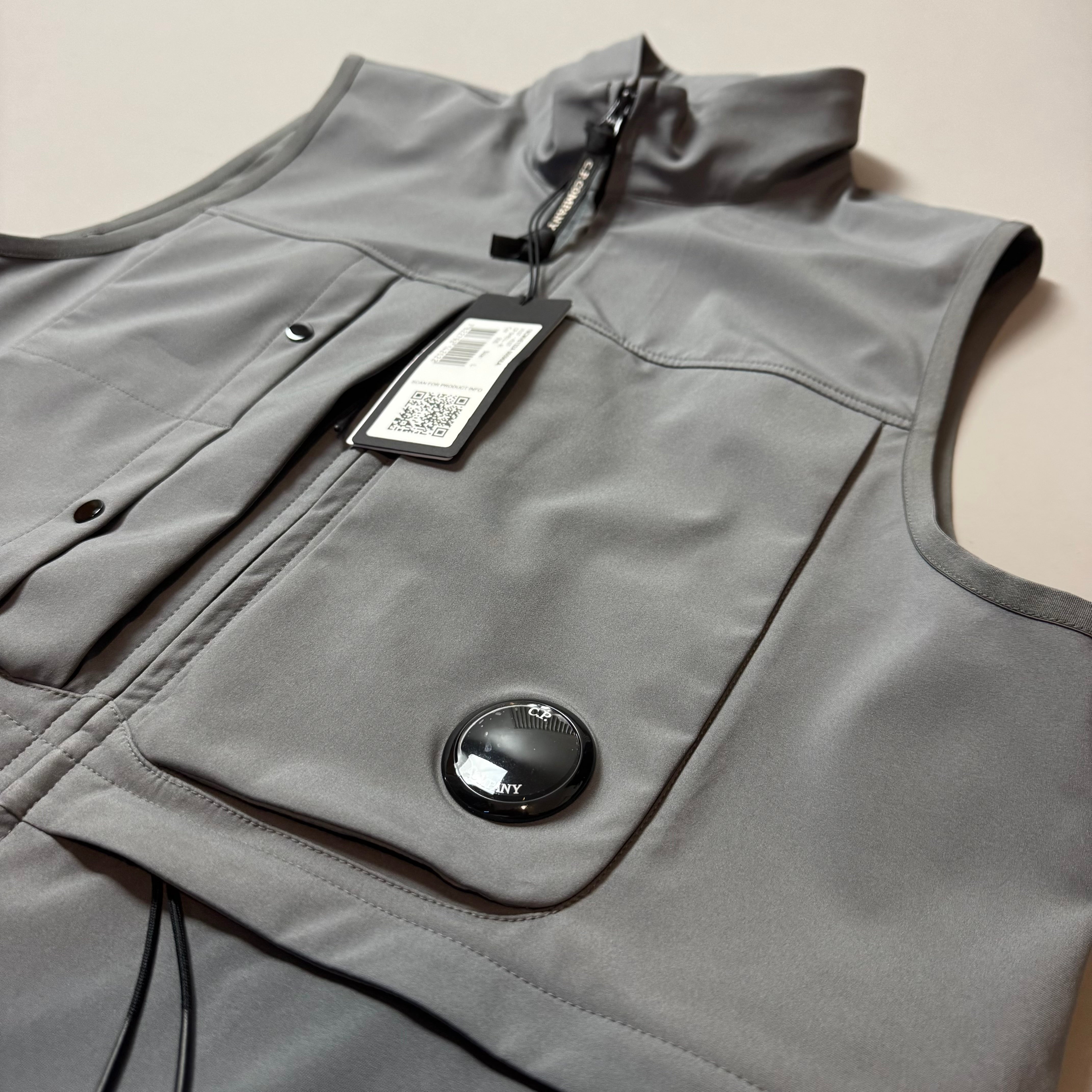 C.P Company Shell R Grey Gilet Vest - Large