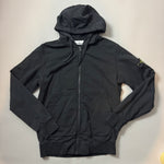 Load image into Gallery viewer, Stone Island Black Zip Up Cotton Hoodie- Large

