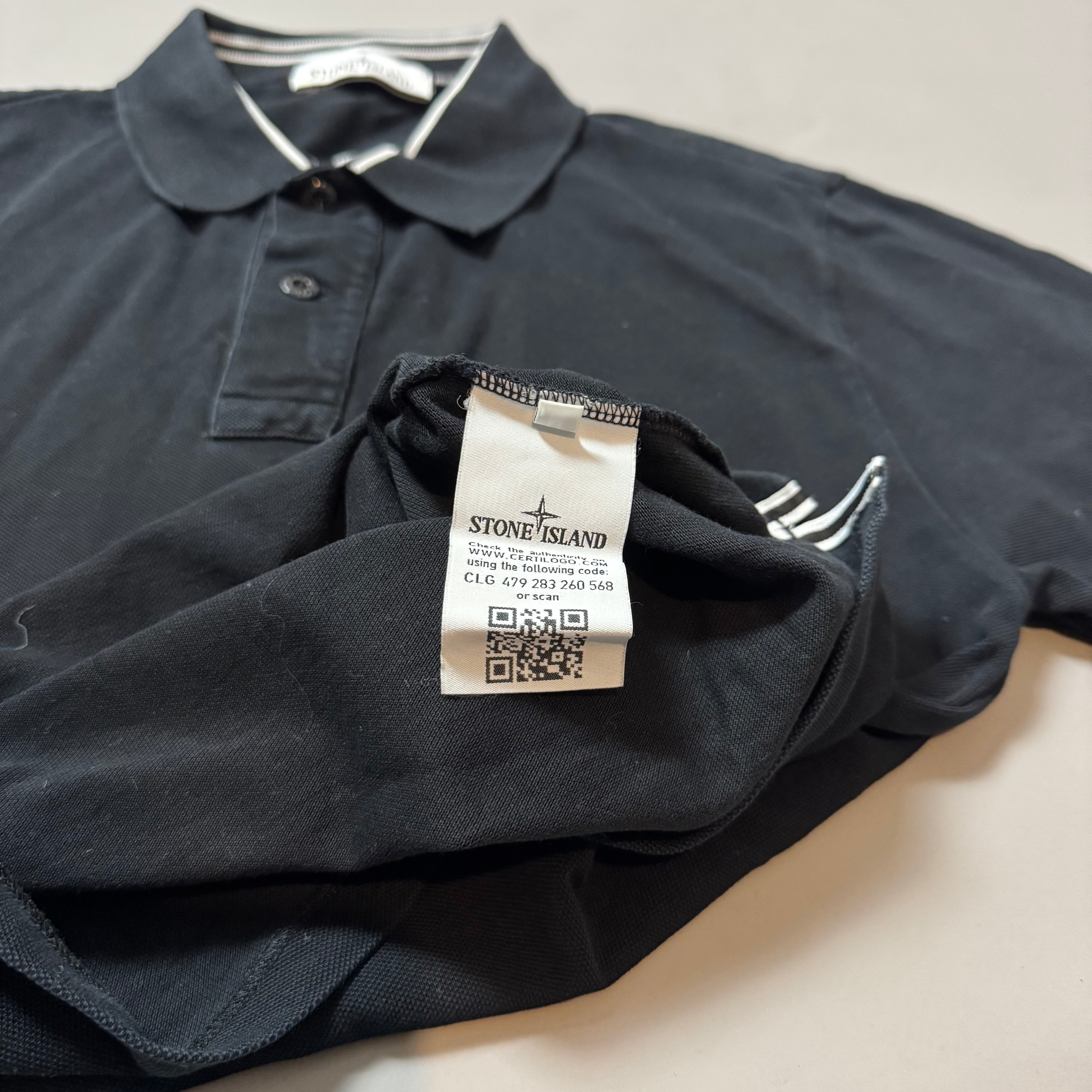 Stone Island Black Polo Shirt - Medium