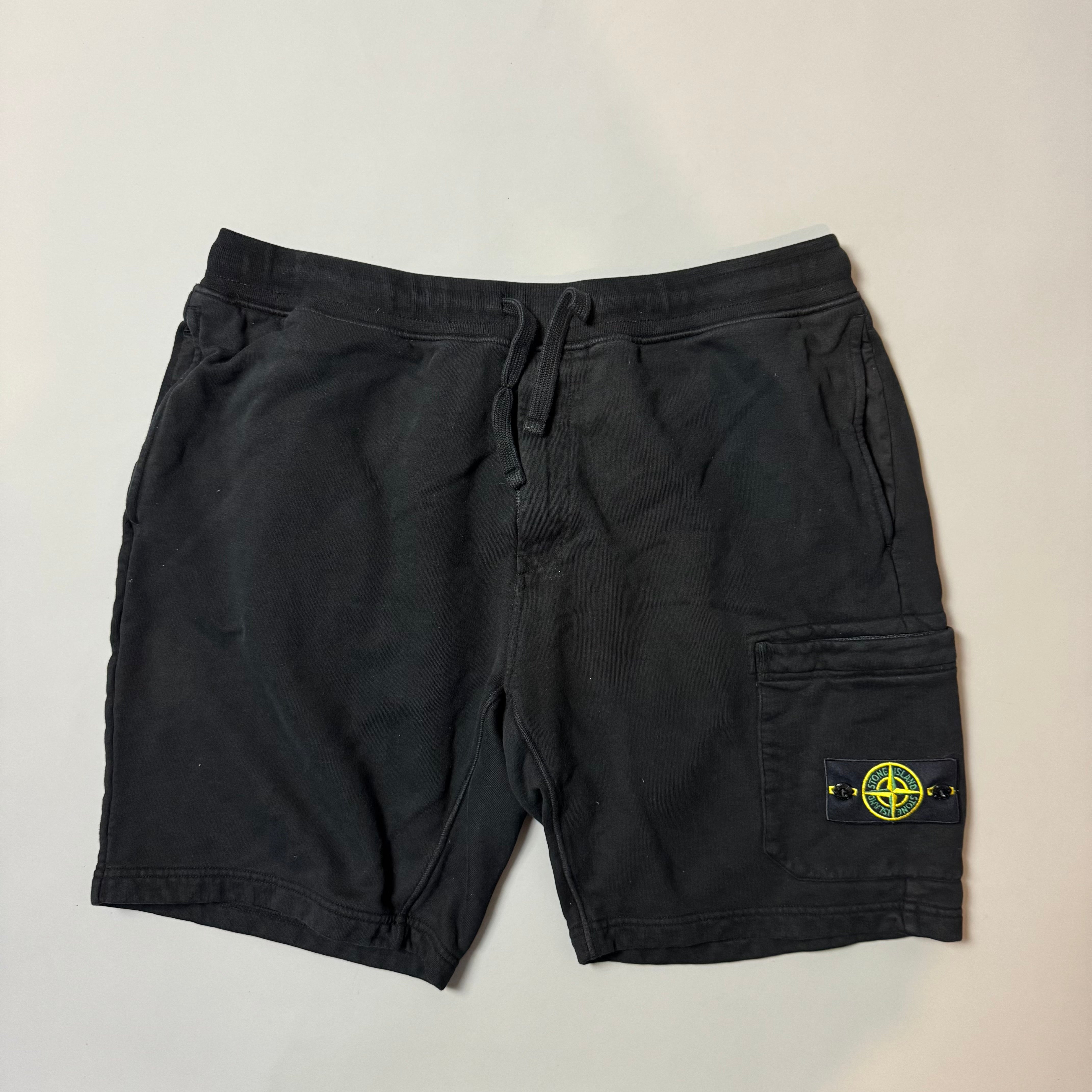 Stone Island Black Cotton Shorts - XXL