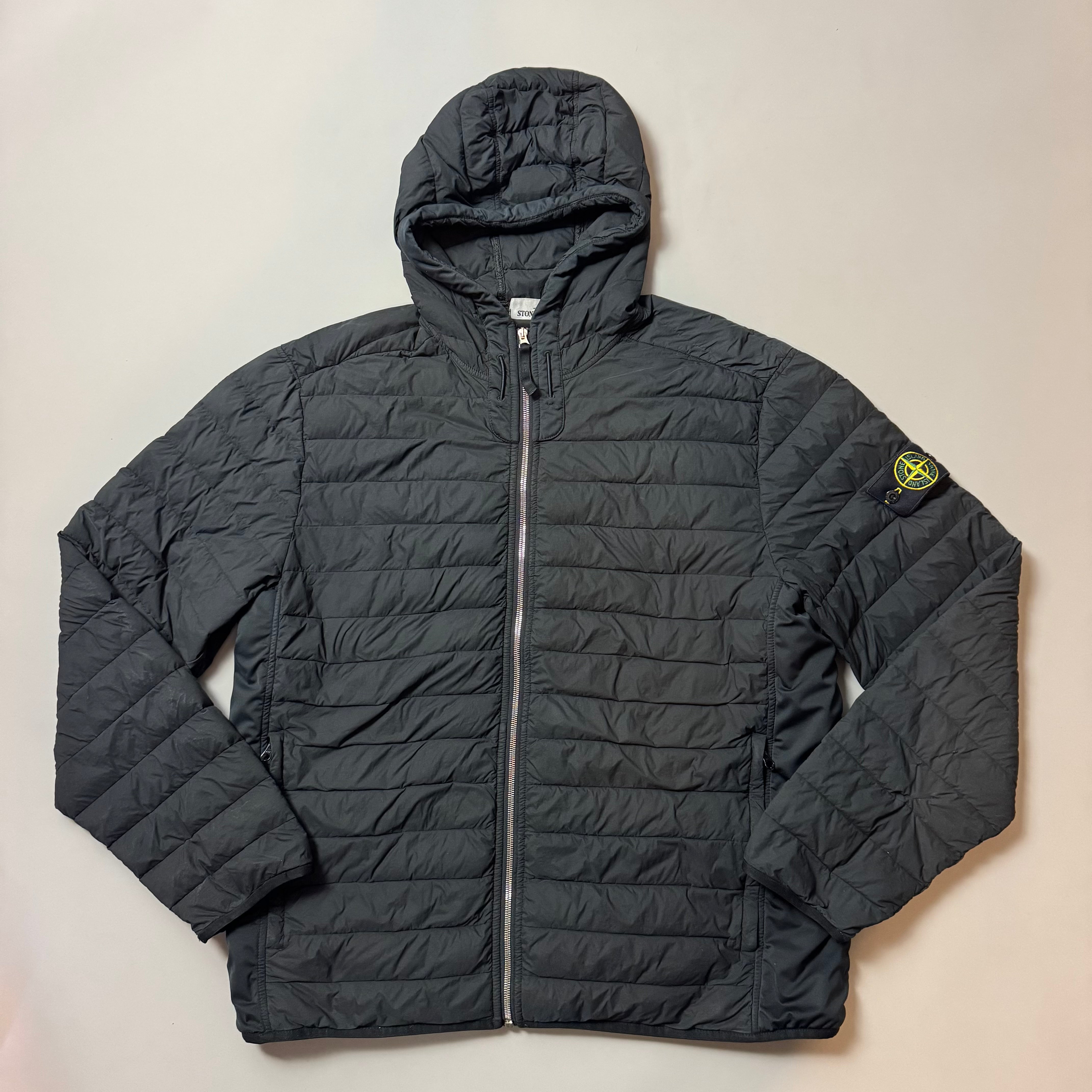 Stone Island Black Loom Woven Down Chambers Stretch Nylon-Tc Jacket - XXL