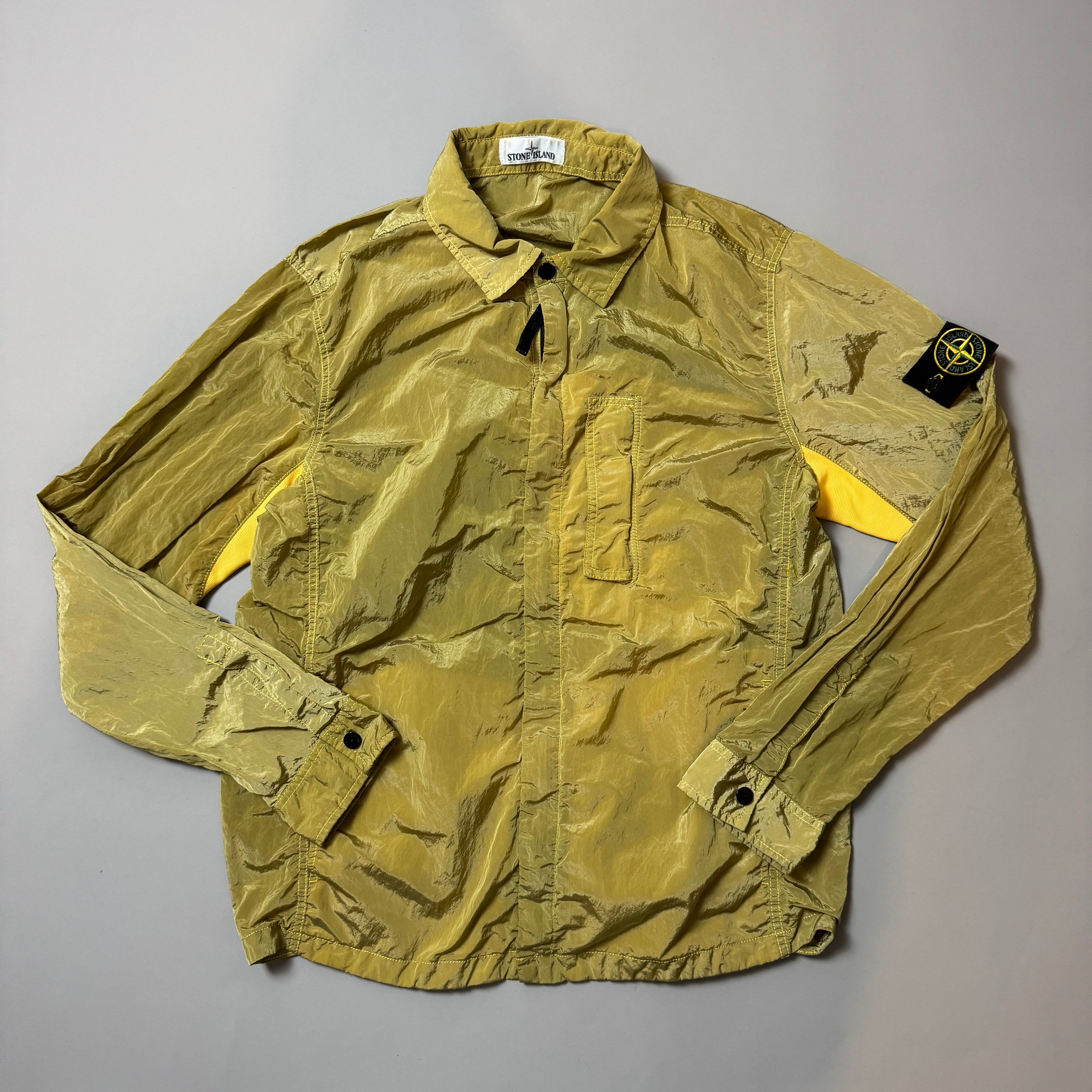 Stone Island Gold Nylon Metal Shimmer Overshirt - XL