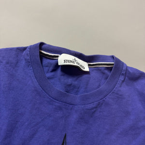 Stone Island Purple Print T-shirt - Small