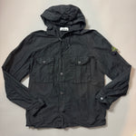 Load image into Gallery viewer, Stone Island Black Hooded Cotton  Overshirt - Large
