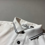 Load image into Gallery viewer, Stone Island White Long Sleeve Polo Shirt - XL
