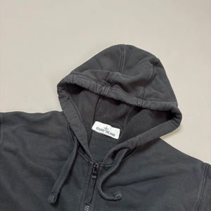 Stone Island Black Zip Up Hoodie - Large