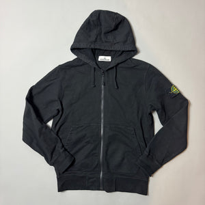 Stone Island Black Zip Up Hoodie - Medium
