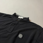 Load image into Gallery viewer, Stone Island Black Long Sleeve Polo Shirt - XXXL
