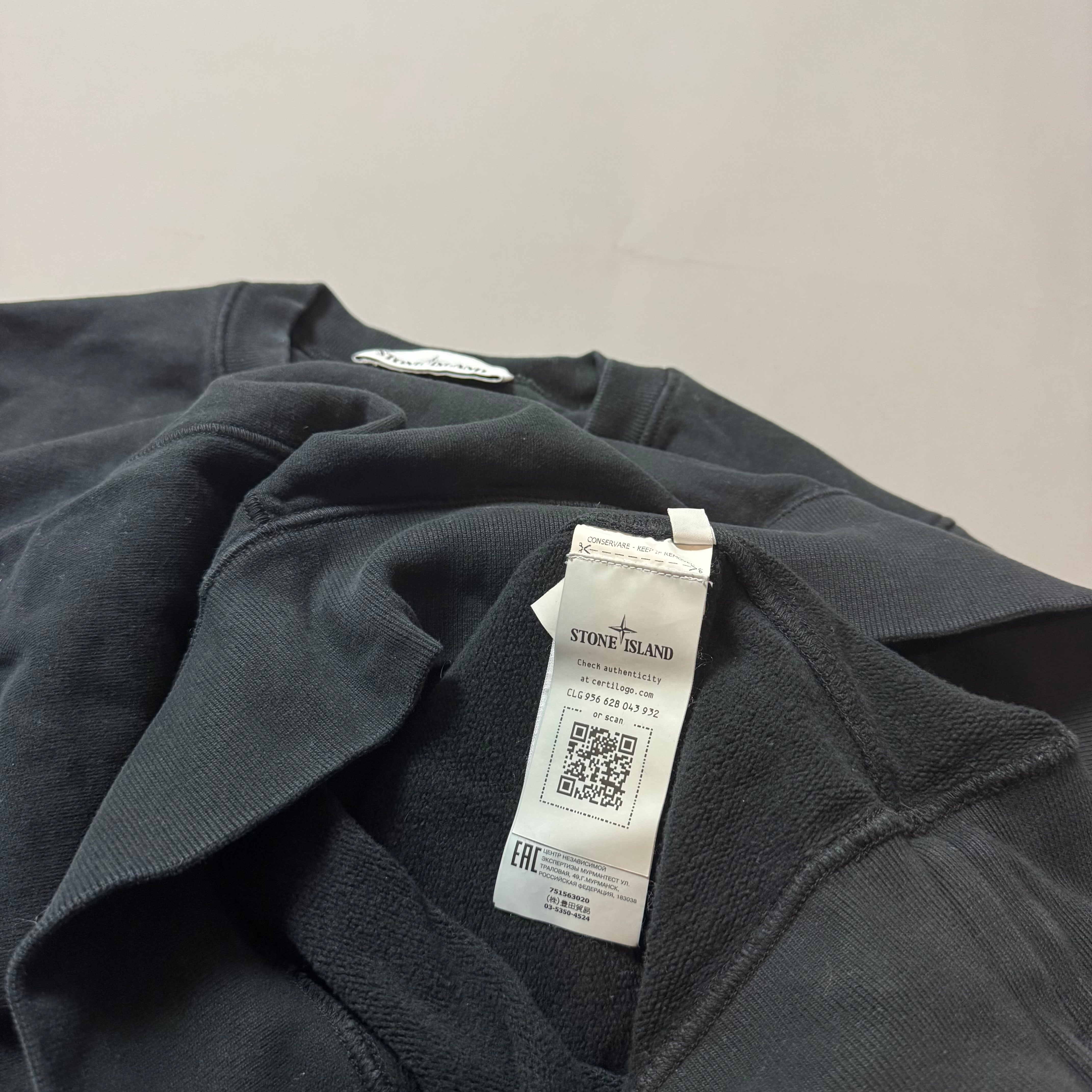 Stone Island Black Sweatshirt - Small