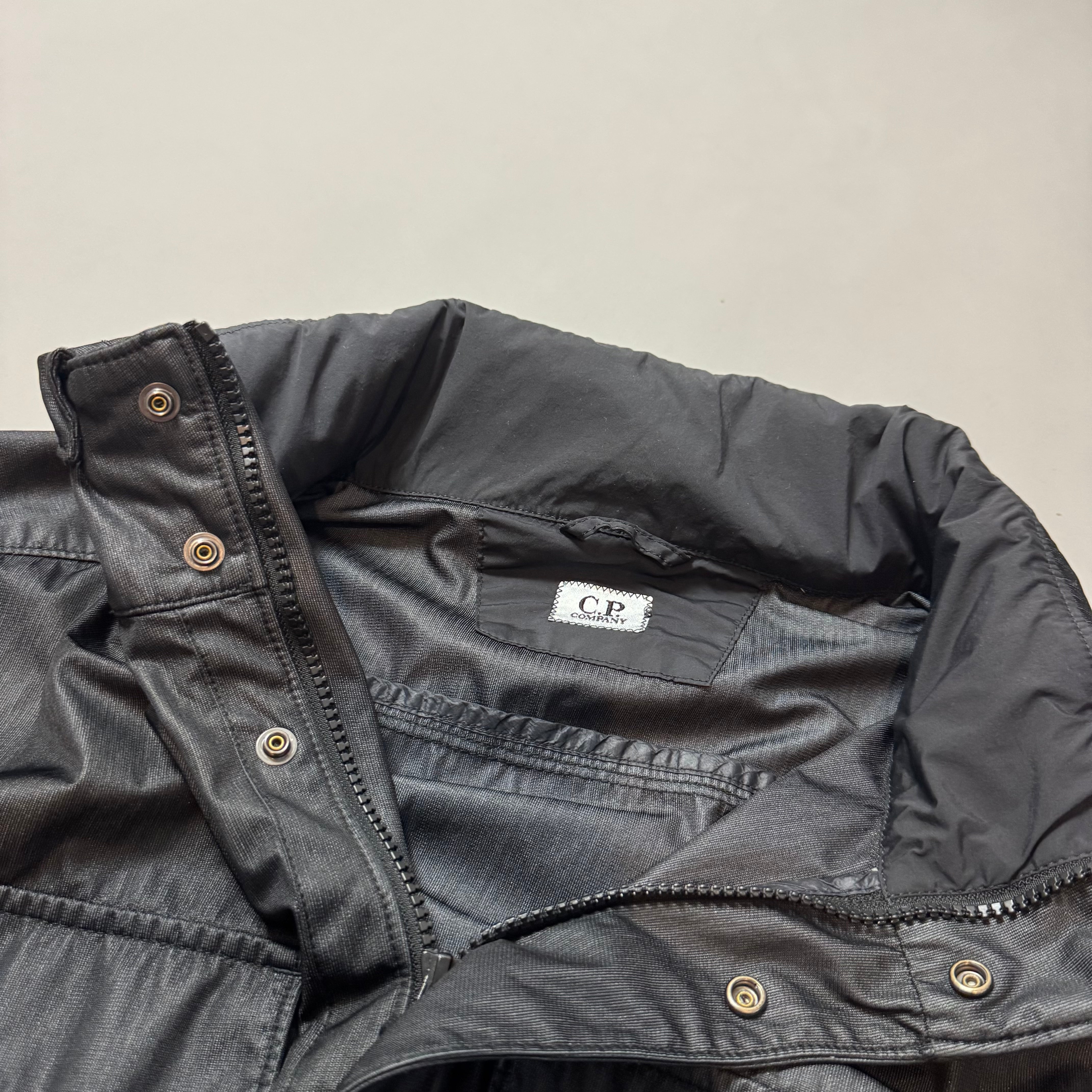 C.P Company Lino Wax Field Jacket Black - Size 52 / XL