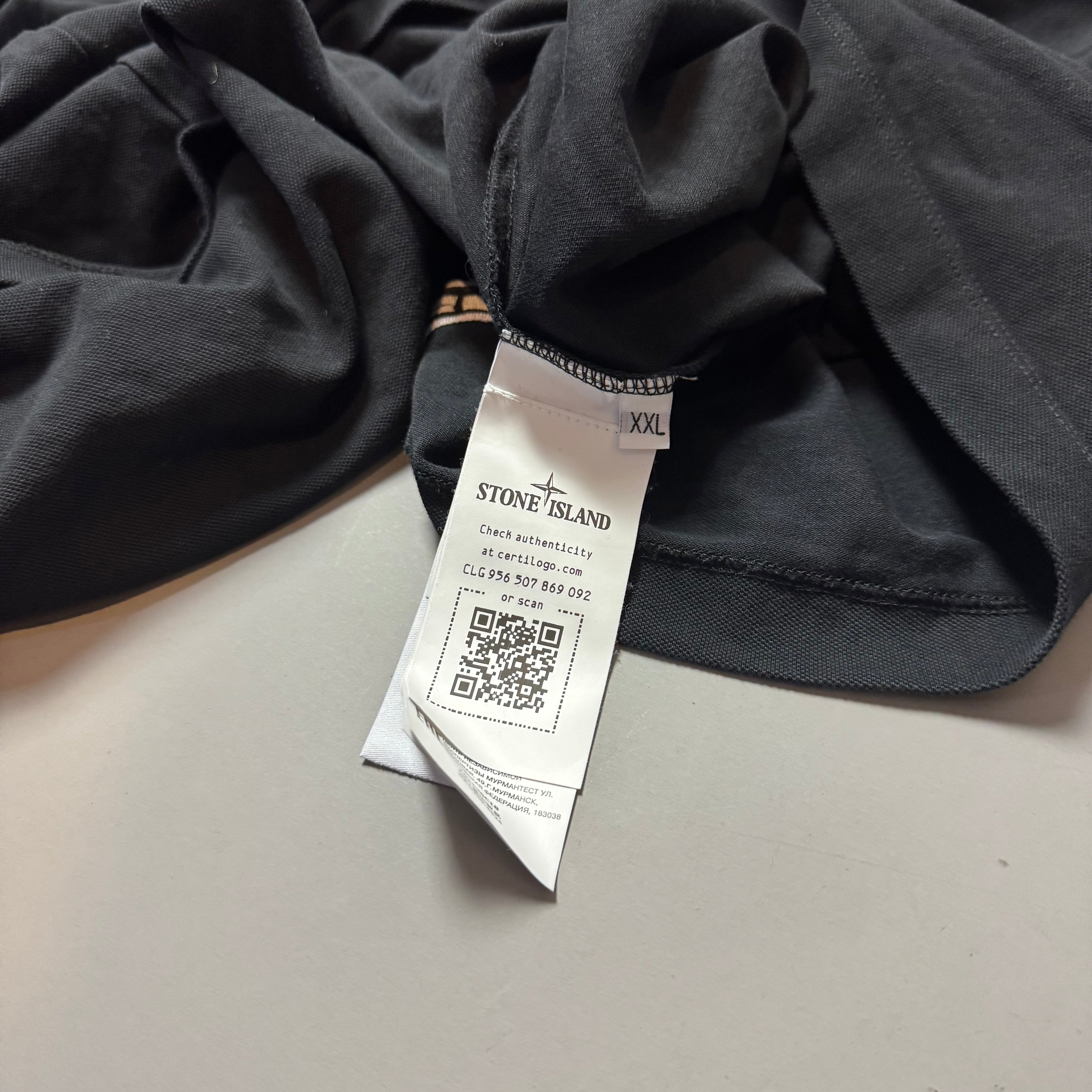 Stone Island Black Polo Shirt - XXL