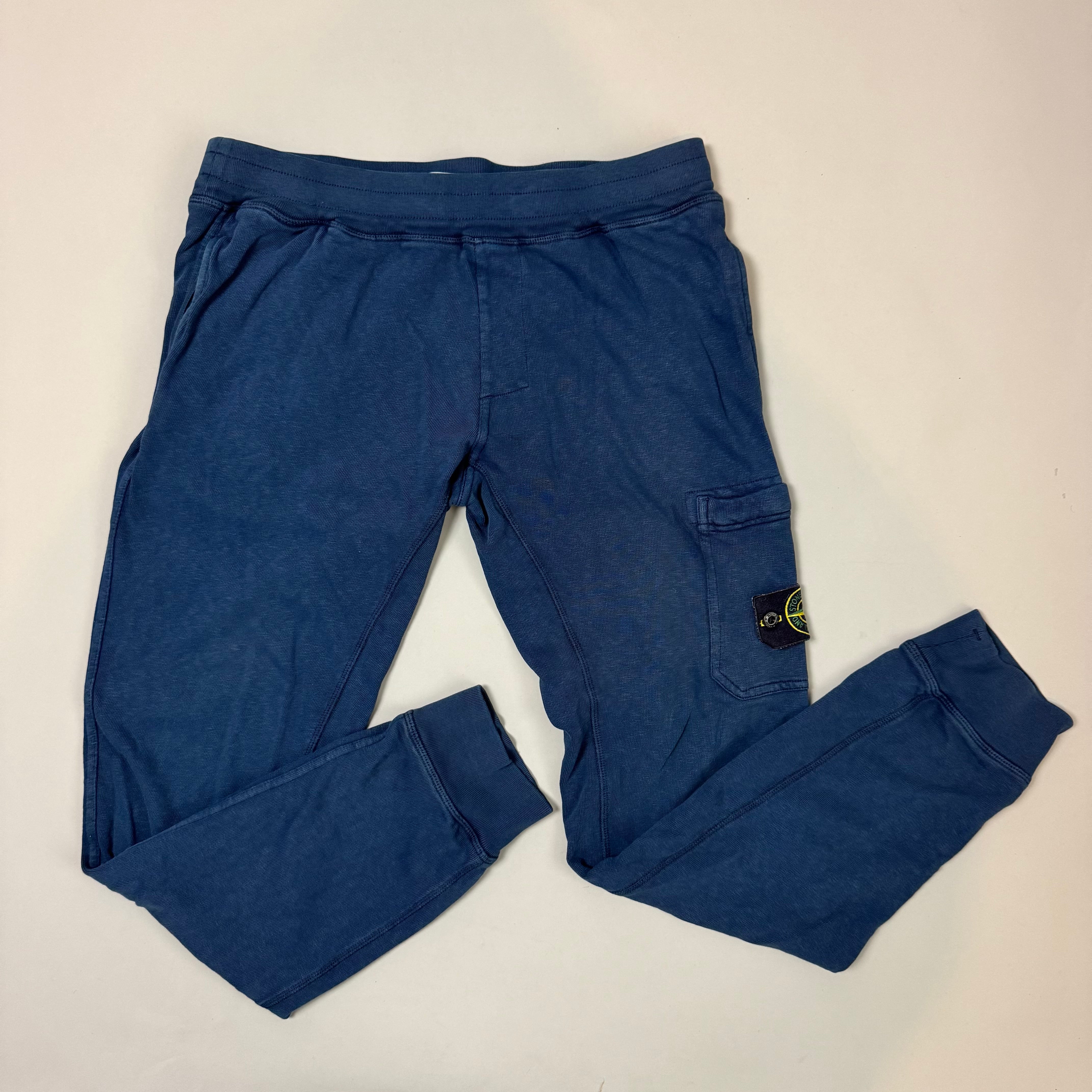 Stone Island Blue Joggers - Medium
