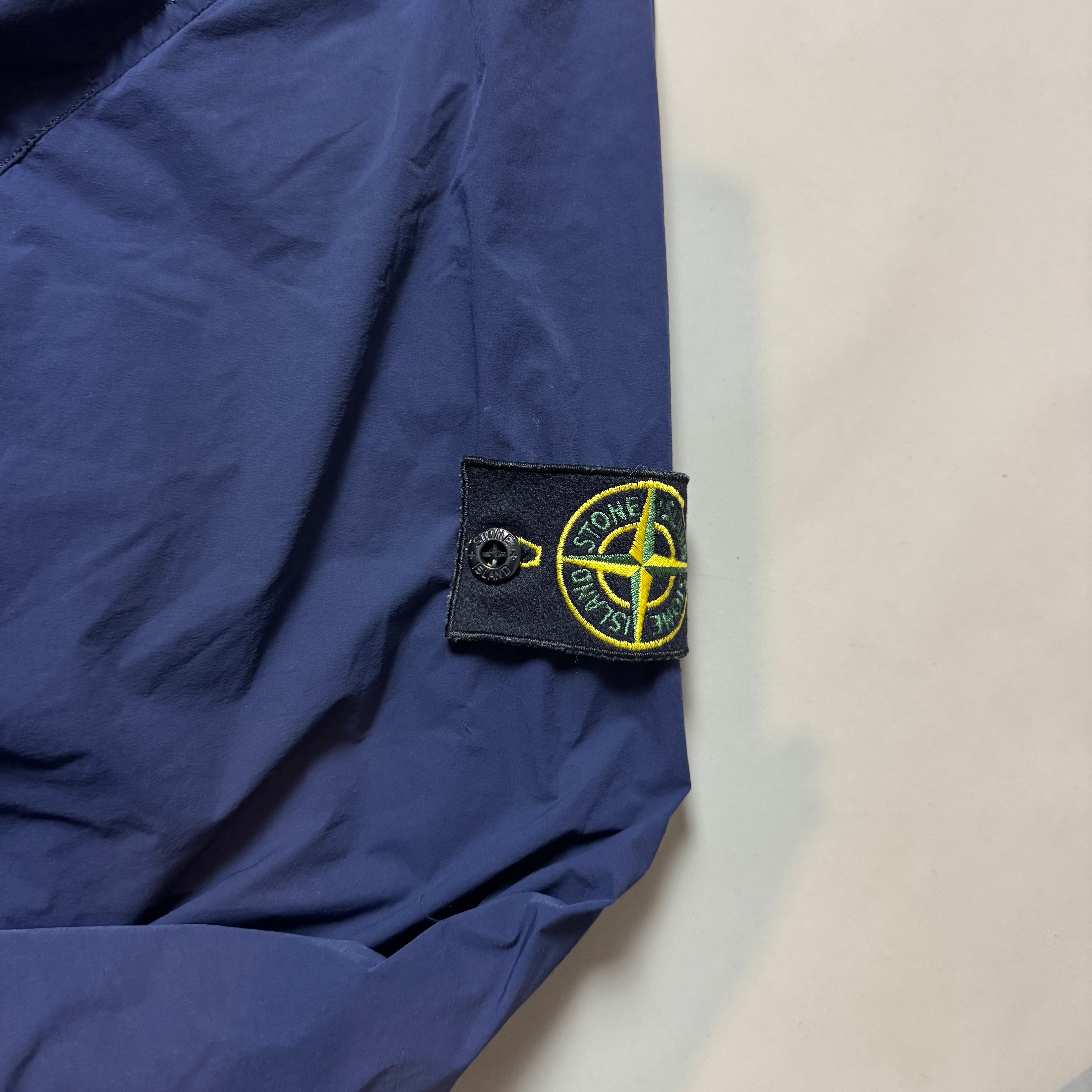 Stone Island Navy Blue Comfort Tech Composite Hooded Jacket - Large