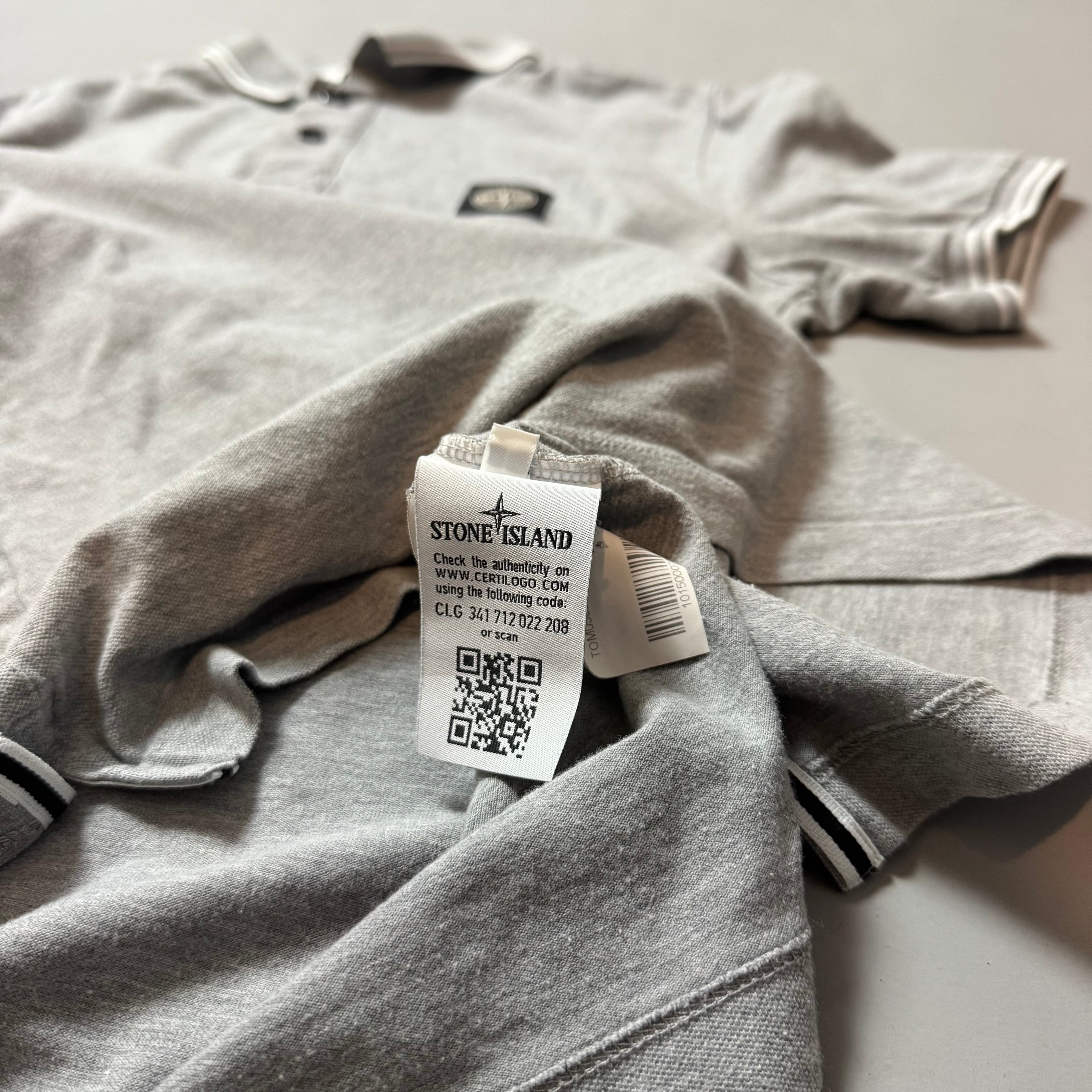Stone Island Grey Polo Shirt - Large