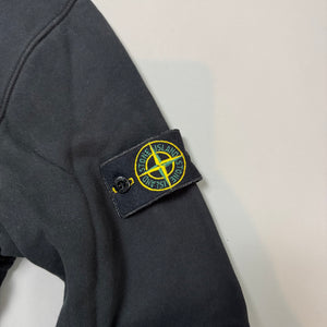 Stone Island Black Zip Up Hoodie - Large