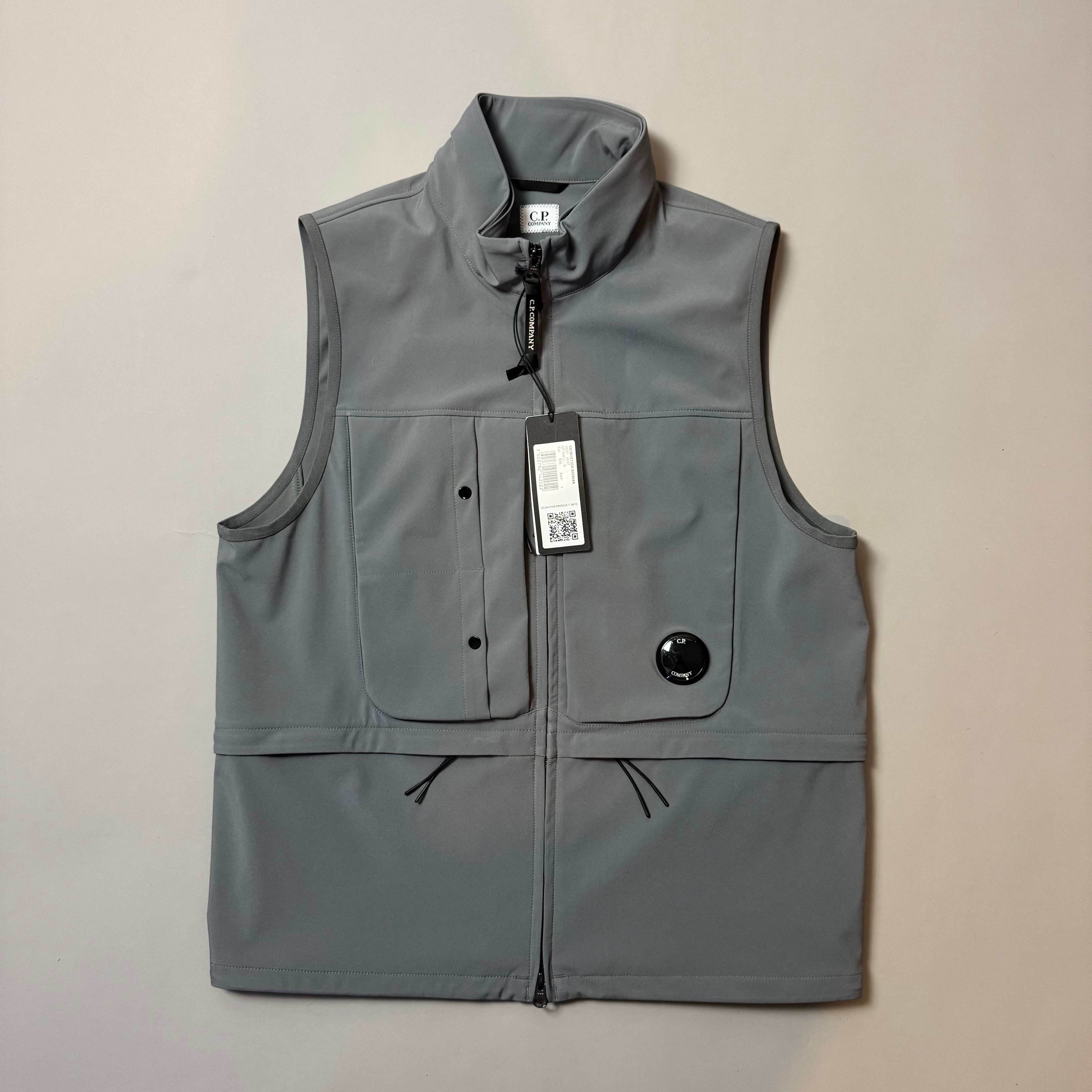C.P Company Shell R Grey Gilet Vest - Large