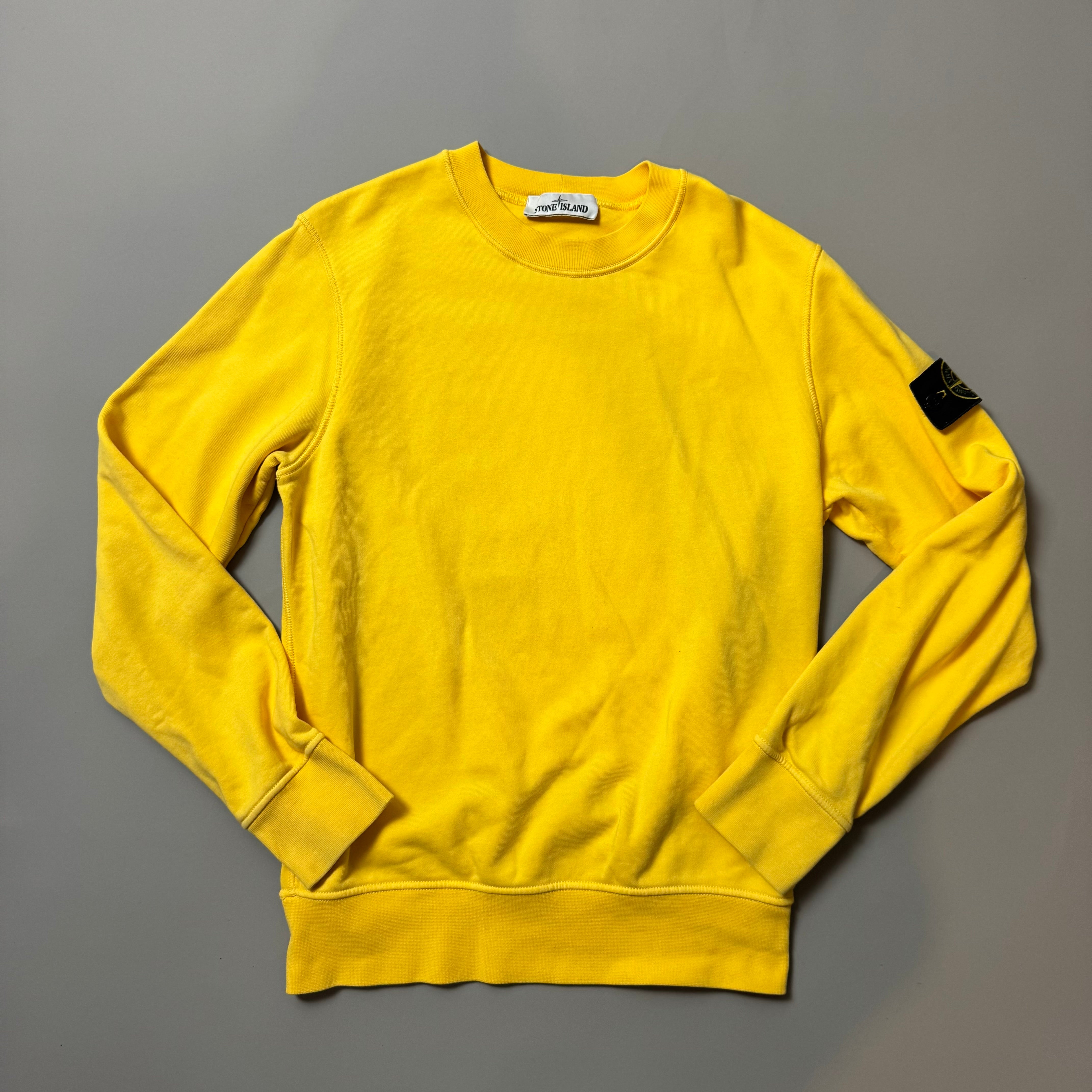 Stone Island Yellow Sweatshirt - Small
