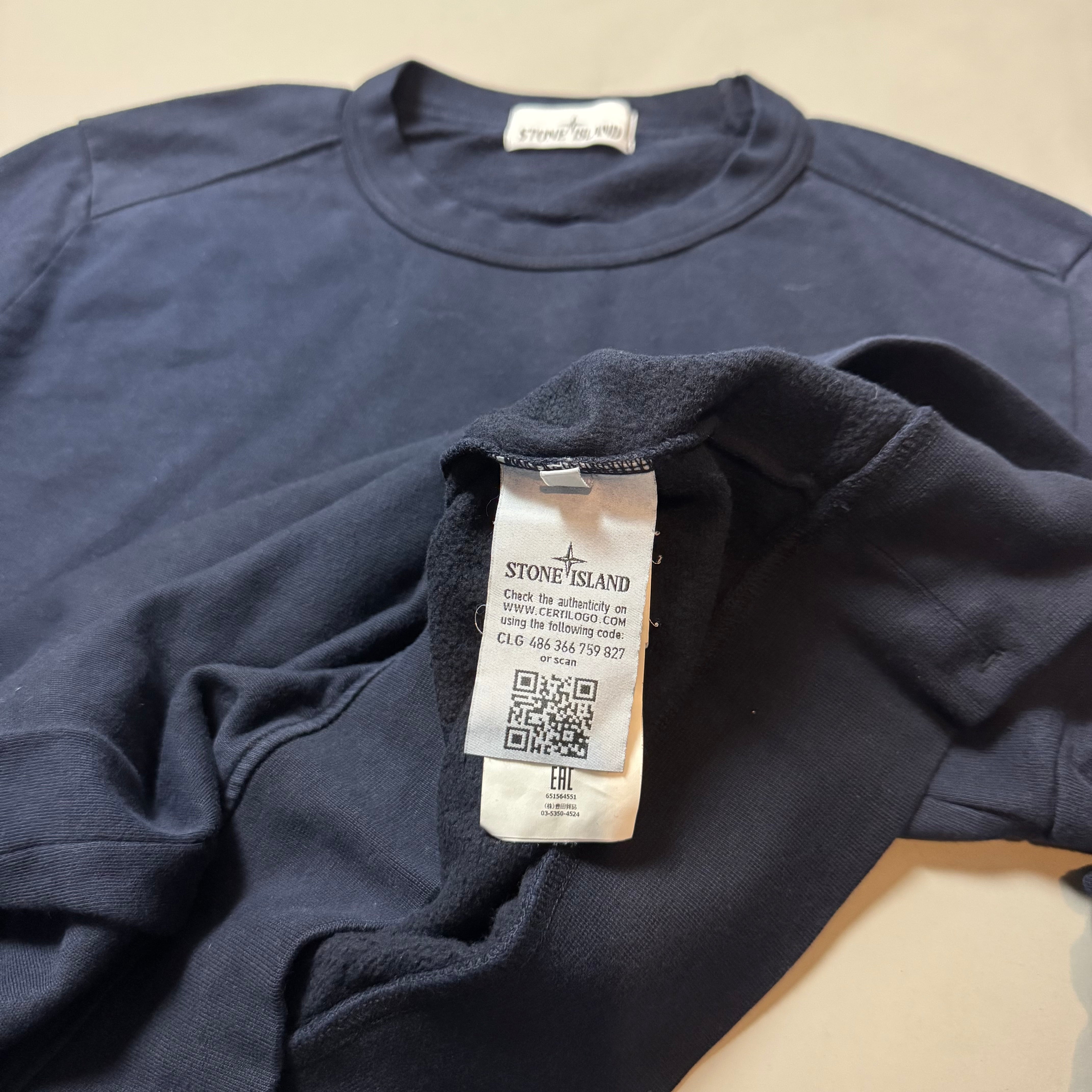 Stone Island Navy Sweatshirt- Large
