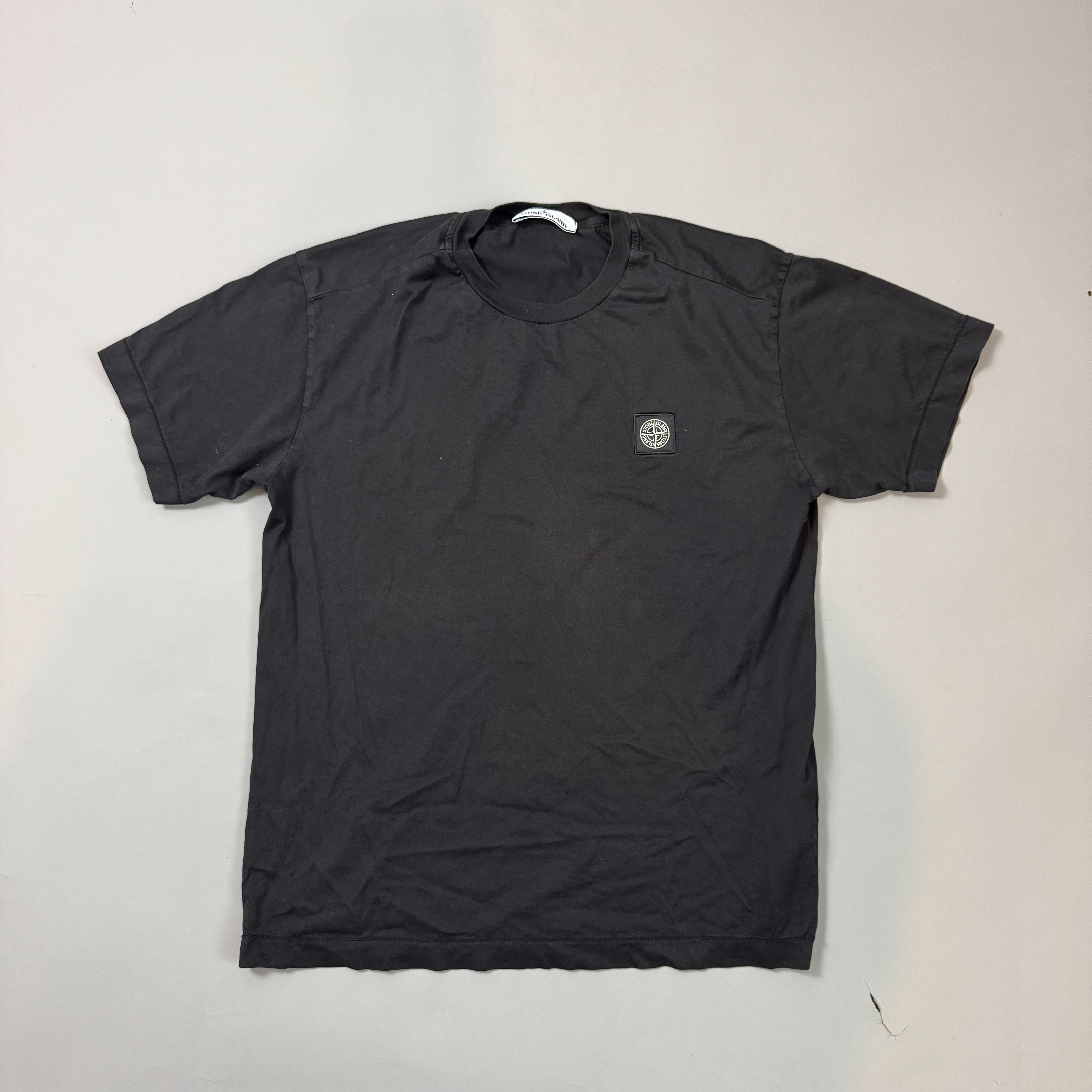 Stone Island Black Plain T-shirt - Small