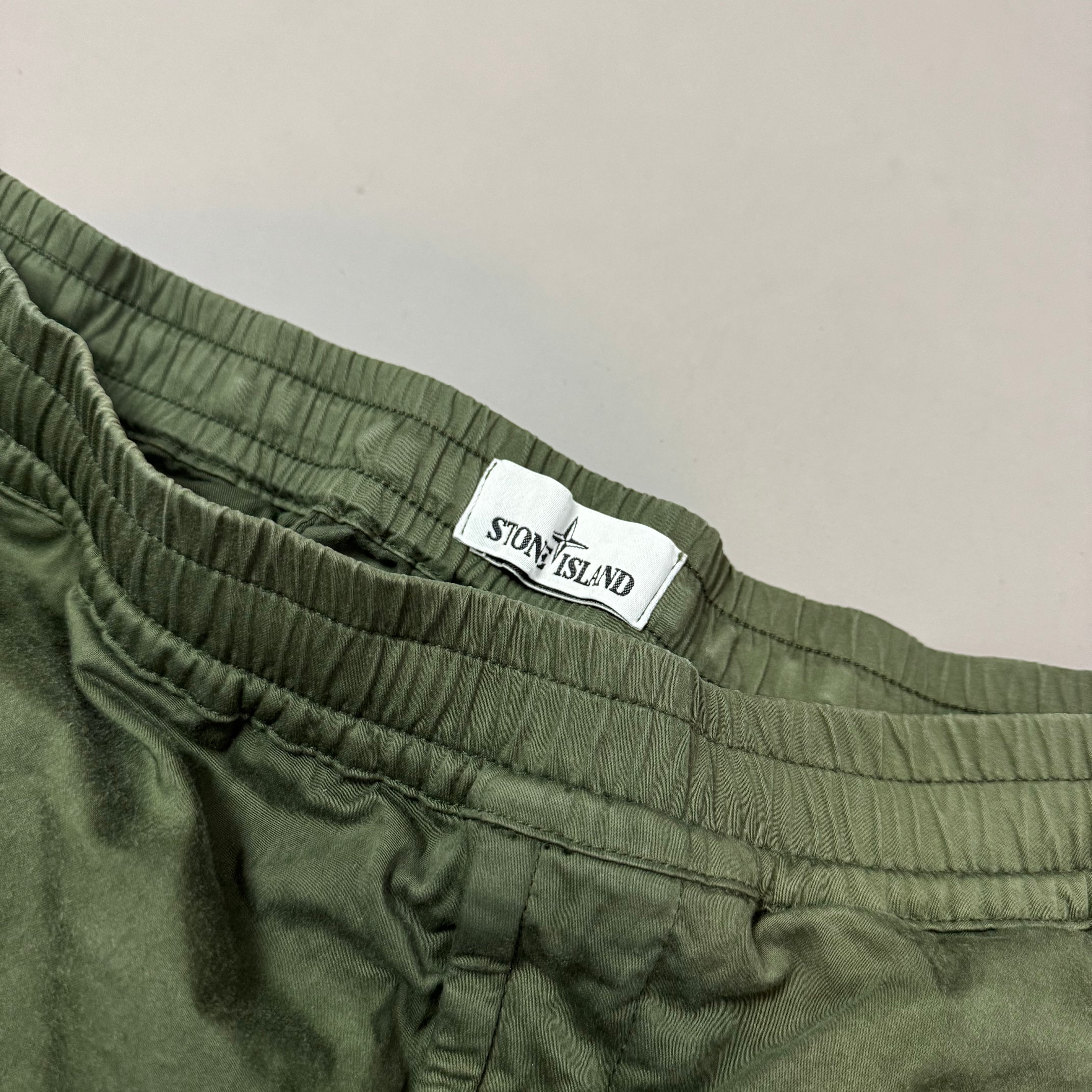 Stone Island Green RE-T Cargo Trousers - W36