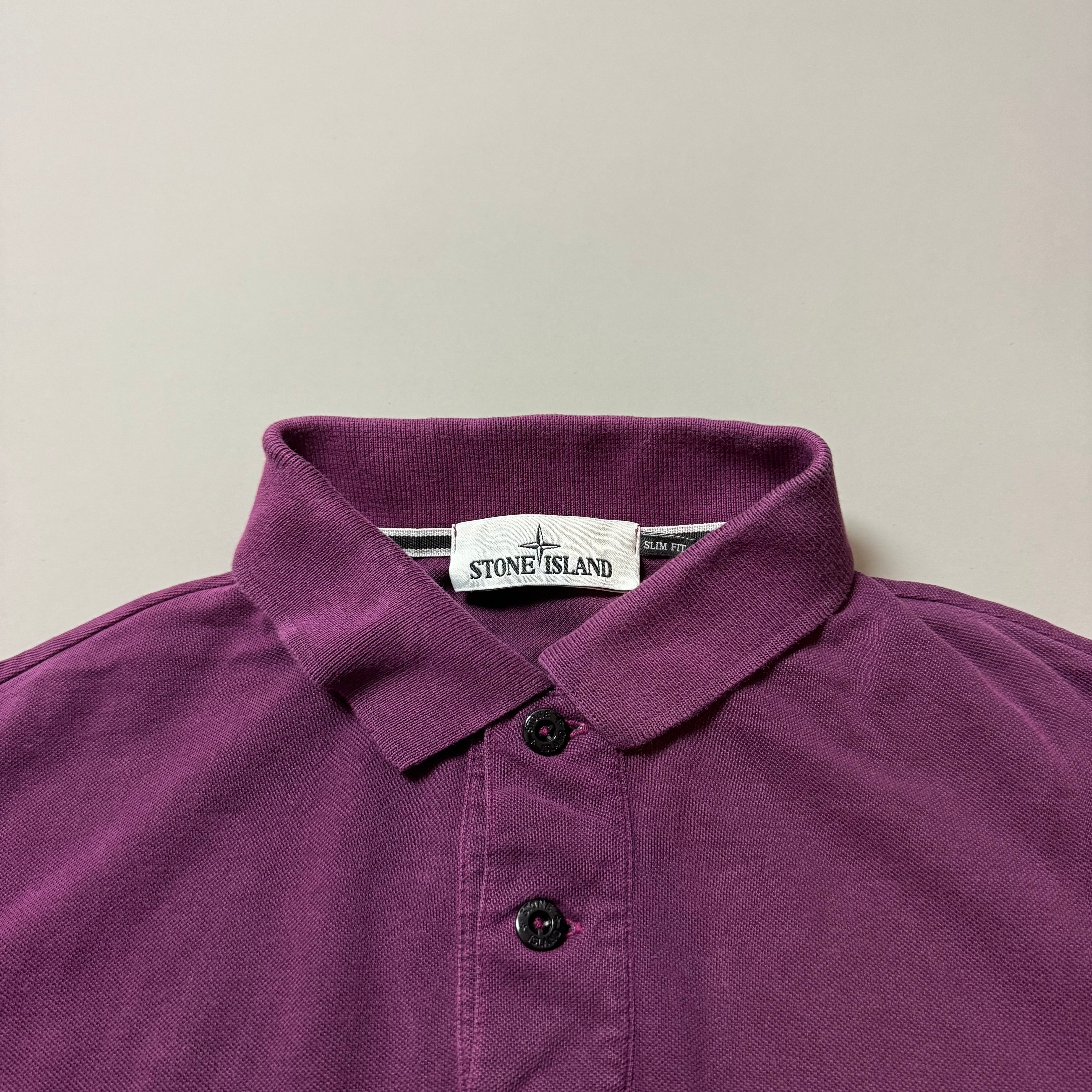 Stone Island Purple Polo Shirt - Small