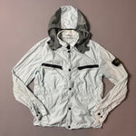 Load image into Gallery viewer, Stone Island Ice White Hooded Overshirt - Large
