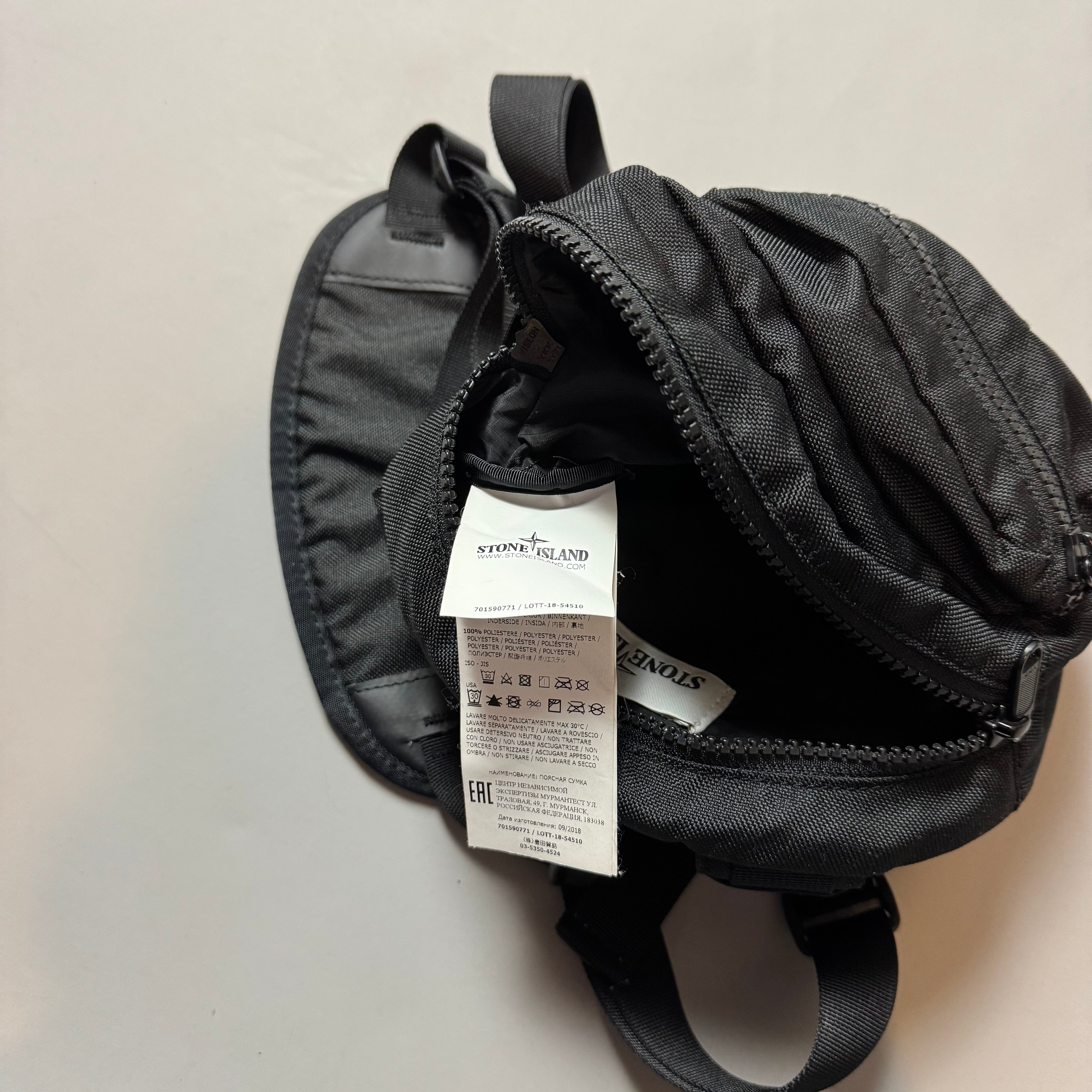 Stone Island Black Cross Body Chest Rig Bag