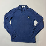 Load image into Gallery viewer, Stone Island Navy Blue Long Sleeve Polo - Large
