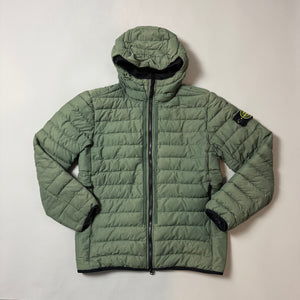 Stone Island Green 0-Cotton R Nylon Tela Puffer Jacket - Medium