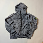 Load image into Gallery viewer, Stone Island Silver Nylon Metal Watro Shimmer Hooded Jacket - Medium

