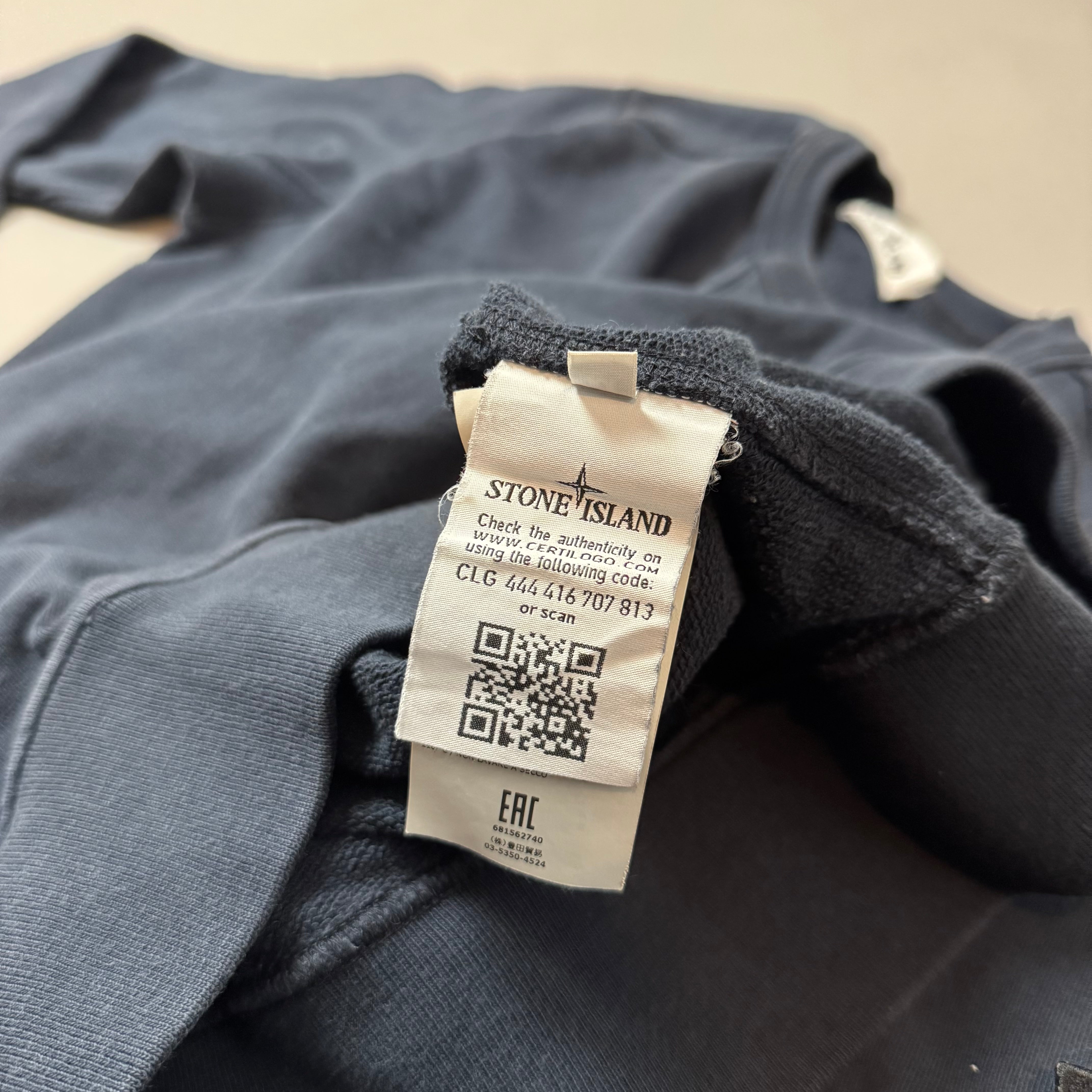 Stone Island Navy Sweatshirt - Medium