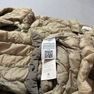 Stone Island Beige Garment Dyed Micro Yarn Down Jacket - Large