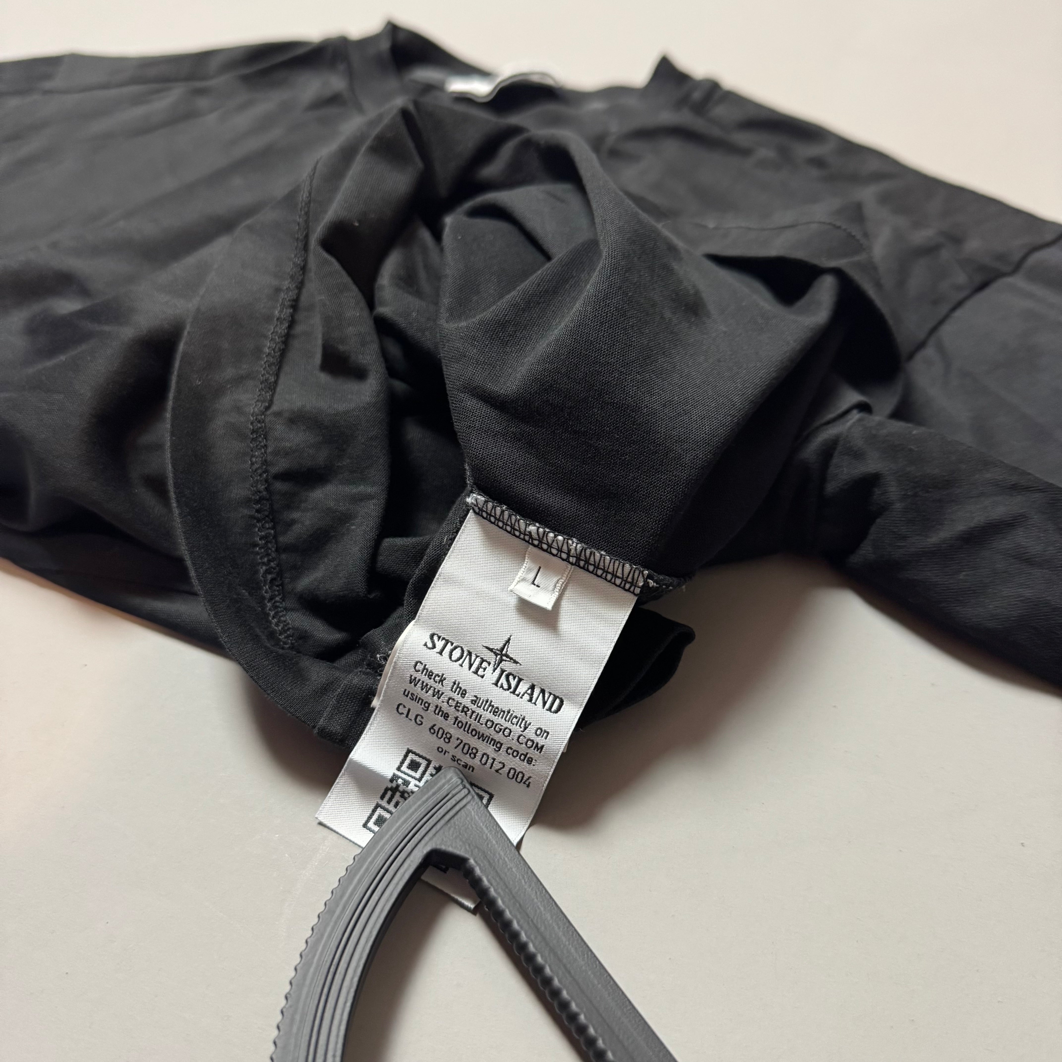 Stone Island Black Plain T-shirt - Large