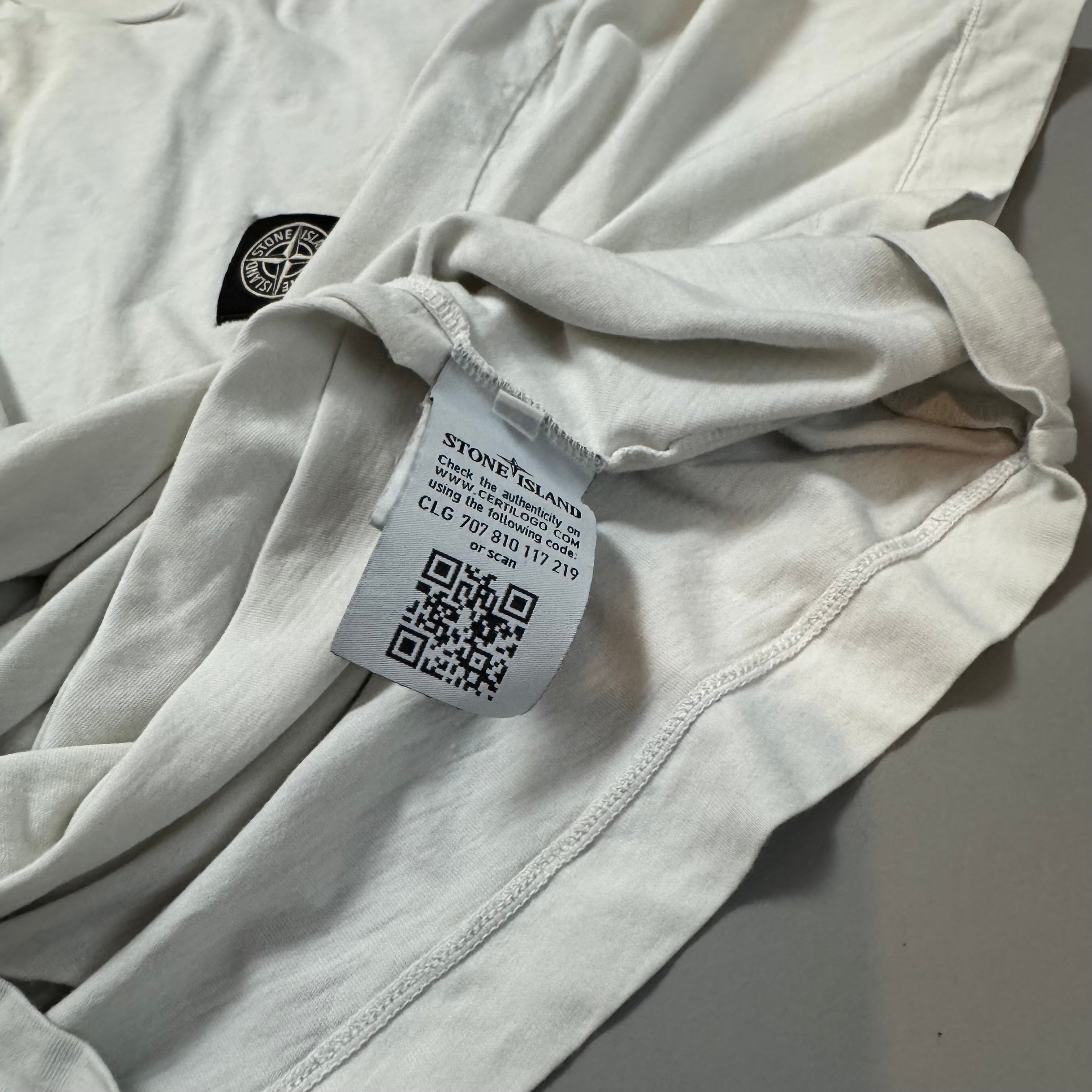 Stone Island White T-shirt - Medium