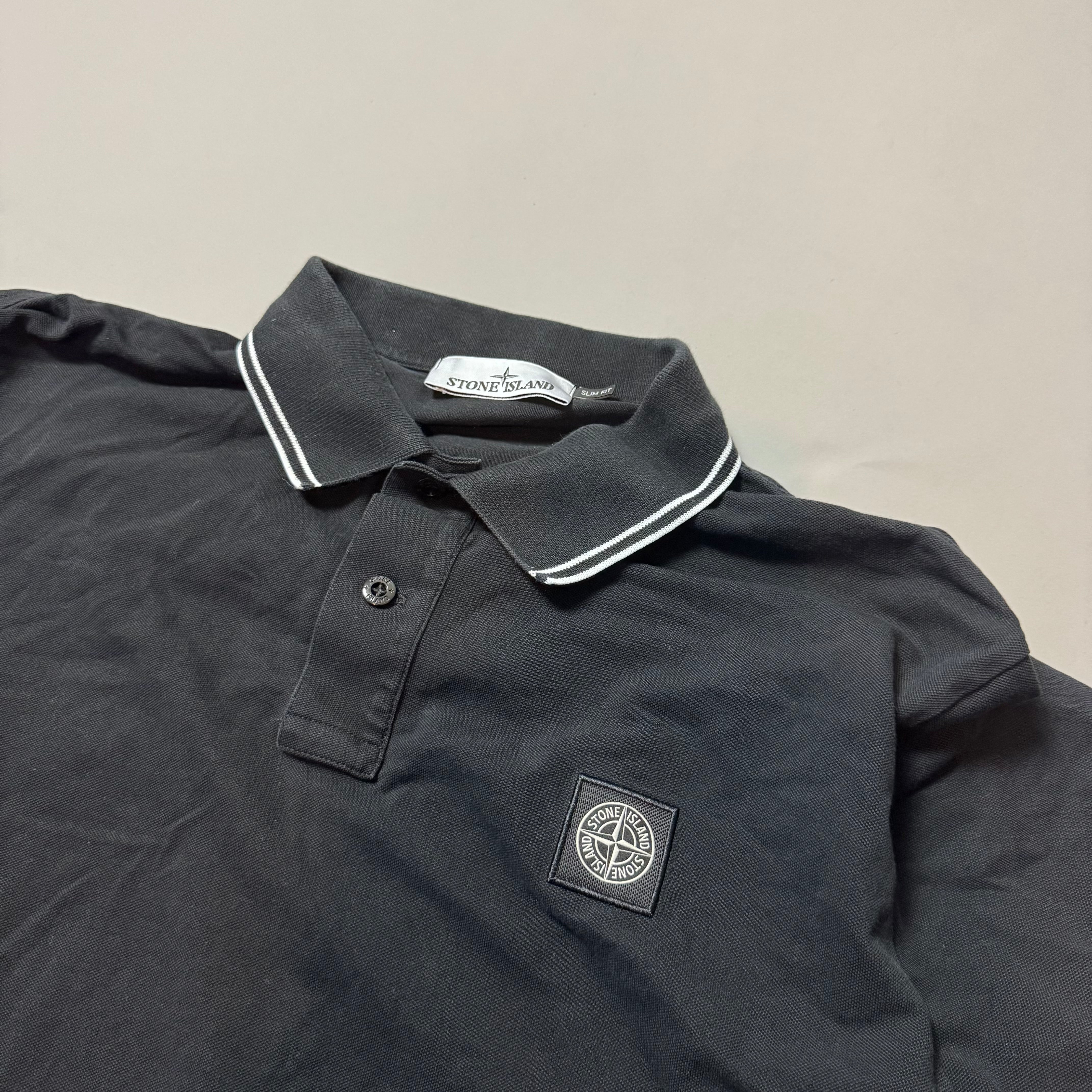 Stone Island Black Polo Shirt - XXL