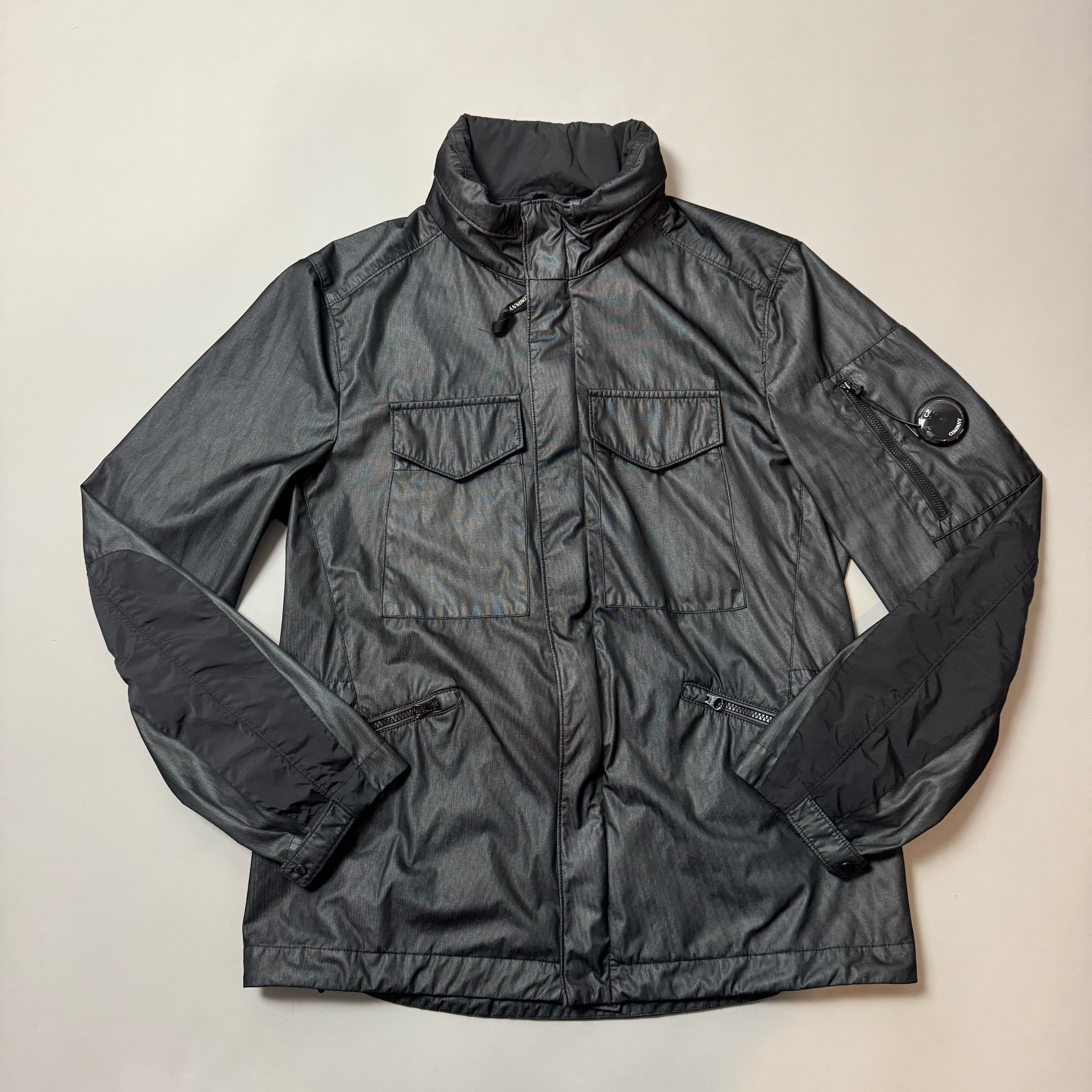 C.P Company Lino Wax Field Jacket Black - Size 52 / XL
