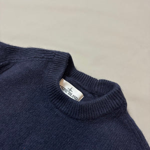 Stone Island Navy Knitted Sweatshirt - Medium