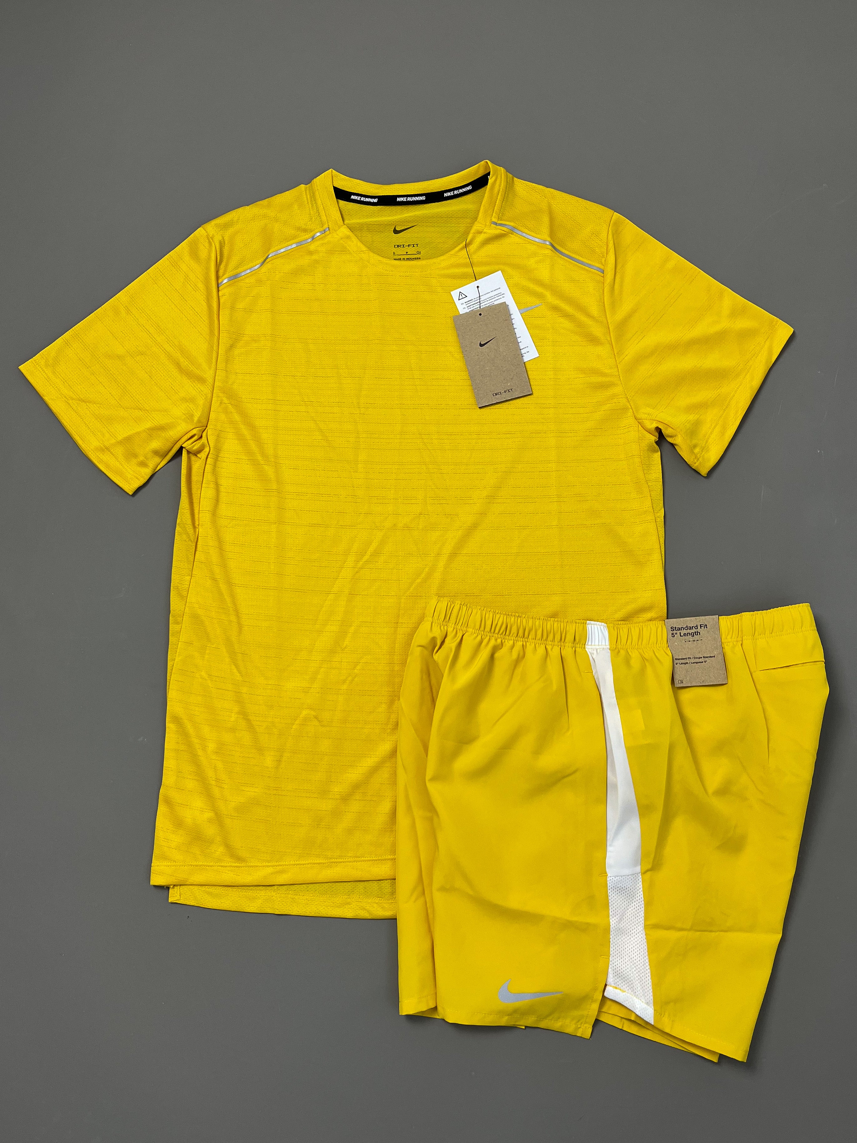 Nike Miler 1.0 Sulphur Yellow Shirt & Shorts Set – TheKomp